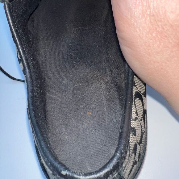 Coach Tania Monogrammed Canvas and Suede Sneaker - Picture 12 of 13